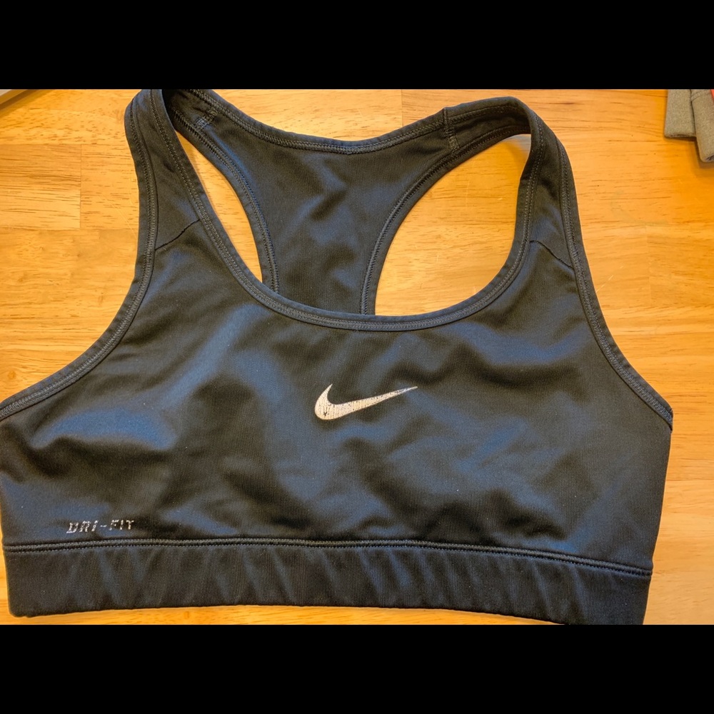Black Nike sports bra